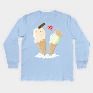 Ice Creams In Love Kids Long Sleeve T-Shirt